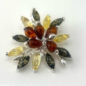 Mix Colored Genuine Baltic Amber Pendant